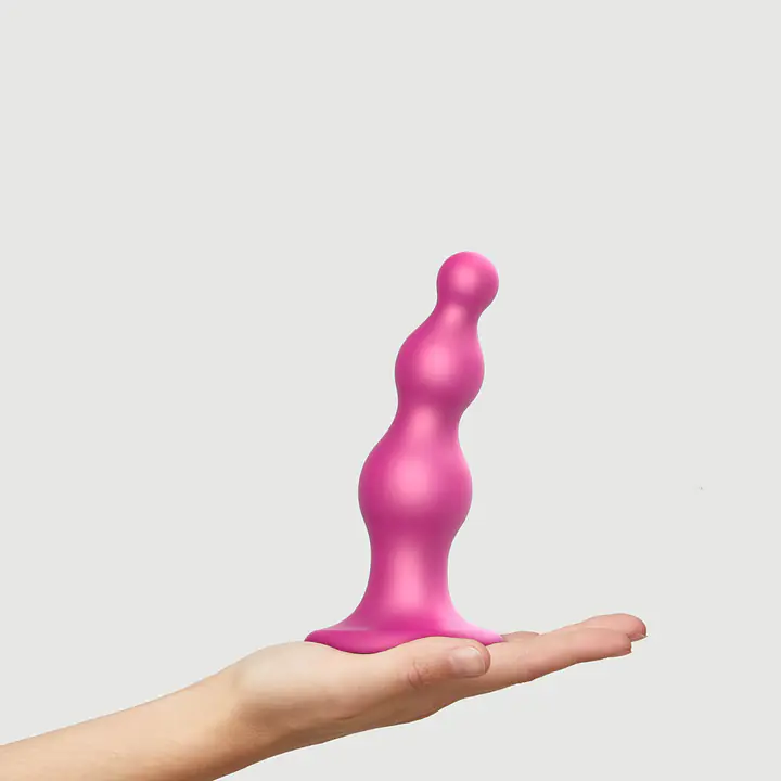 Насадка для страпона Strap-On-Me Dildo Plug Beads Framboise Metallic M - Master