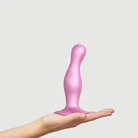Насадка для страпона Strap-On-Me Dildo Plug Curvy Rose Dragee Metallic M - Master