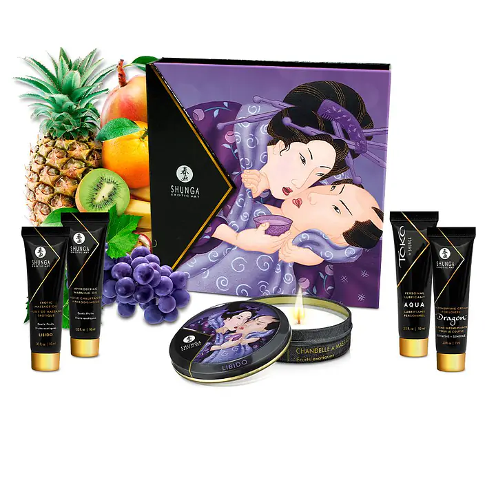 Подарунковий набір Shunga Geishas Secrets – Exotic Fruits для розкішної ночі вдвох - Master