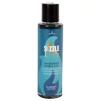 Зігрівальний масажний гель Sensuva Sizzle Lips Blueberry Ice Pop (125 мл), без цукру, їстівний - Master