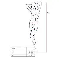 Сітчастий бодістокінг Passion BS062 One Size, Black, комбінезон, імітація панчіх, відкритий доступ - Master