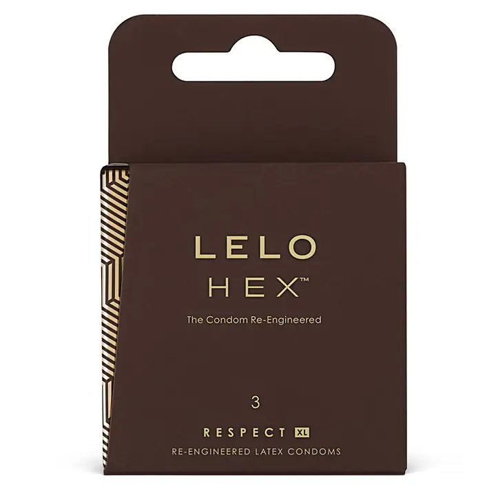 Презервативи LELO HEX Condoms Respect XL 3 Pack, тонкі та суперміцні, збільшений розмір - Master
