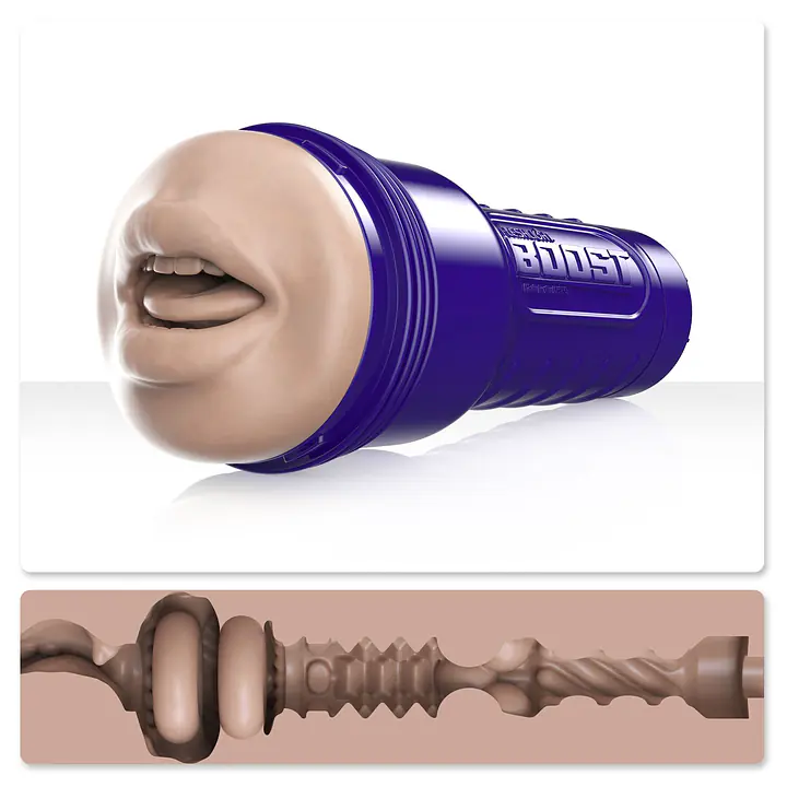 Мастурбатор-ротик Fleshlight Boost Blow Light Medium Flesh, плаваючі кільця Turbo Tech - Master