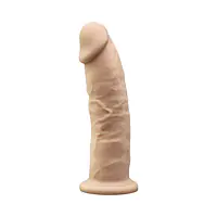 Фалоімітатор з вібрацією SilexD Henry Vibro Flesh (MODEL 2 size 7in) + LRS, діаметр 4,4 см - Master