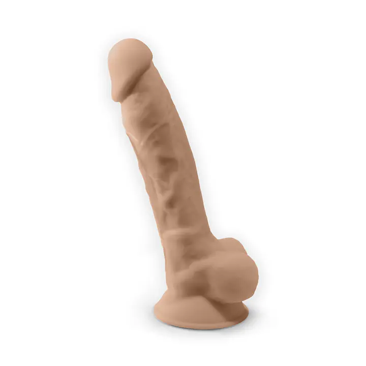 Фалоімітатор з вібрацією SilexD Vetus Vibro Flesh (MODEL 1 size 8in) + LRS, двошаровий, діам. 4,2 см - Master