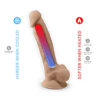 Фалоімітатор з вібрацією SilexD Vetus Vibro Flesh (MODEL 1 size 8in) + LRS, двошаровий, діам. 4,2 см - Master