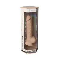 Фалоімітатор з вібрацією SilexD Vetus Vibro Flesh (MODEL 1 size 8in) + LRS, двошаровий, діам. 4,2 см - Master