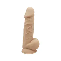 Фалоімітатор з вібрацією SilexD Norman Vibro Flesh (Model 1 size 8,5") + LRS, діаметр 5 см - Master