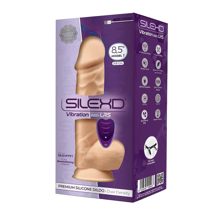 Фалоімітатор з вібрацією SilexD Norman Vibro Flesh (Model 1 size 8,5") + LRS, діаметр 5 см - Master