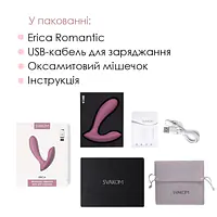 Смарт-вібратор у трусики Svakom Erica Romantic Rose, дуже гнучкий, 2 мотори - Master