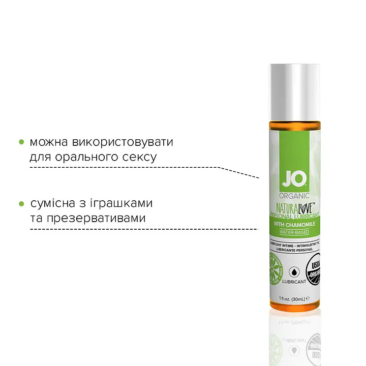 Розпродаж!!! Змазка на водній основі System JO NATURALOVE — ORGANIC (30 мл) (термін 08.2025) - Master