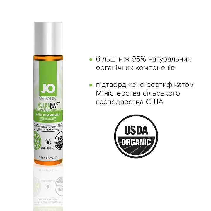 Розпродаж!!! Змазка на водній основі System JO NATURALOVE — ORGANIC (30 мл) (термін 08.2025) - Master