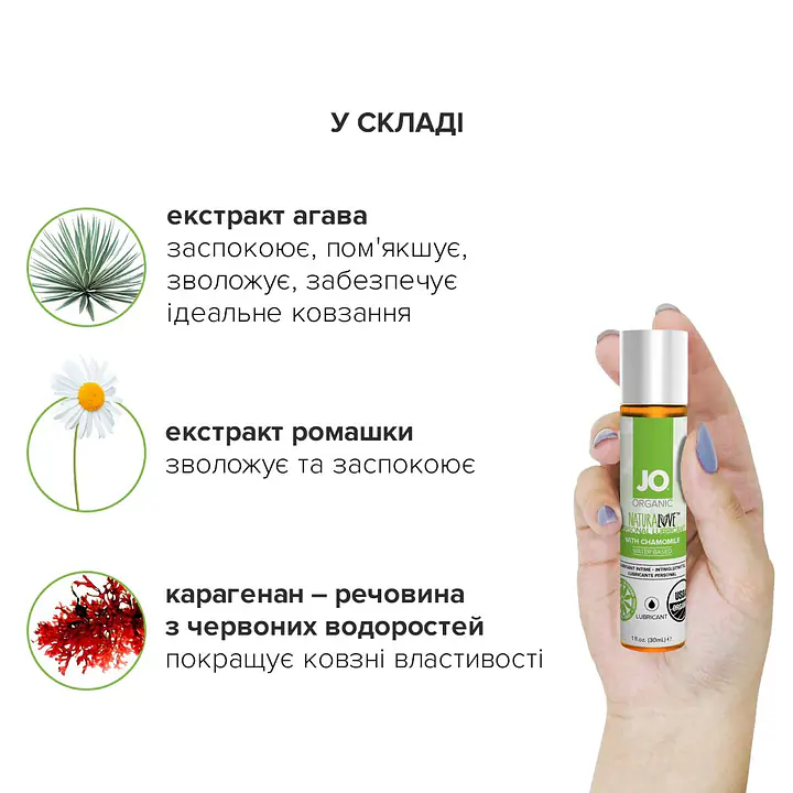 Розпродаж!!! Змазка на водній основі System JO NATURALOVE — ORGANIC (30 мл) (термін 08.2025) - Master