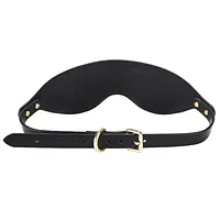 Розкішна маска на очі Zalo Blindfolds Black, натуральна шкіра - Master
