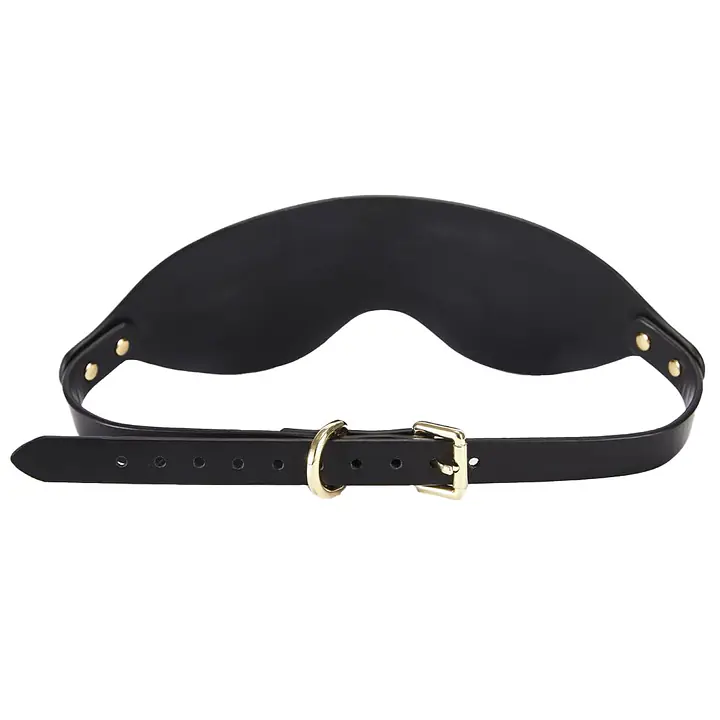 Розкішна маска на очі Zalo Blindfolds Black, натуральна шкіра - Master