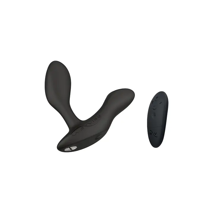Смарт-вібромасажер простати We-Vibe Vector+ CHARCOAL BLACK, пульт ДК, регульований кут нахилу - Master