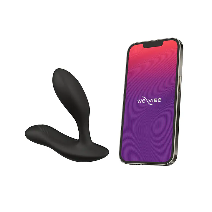 Смарт-вібромасажер простати We-Vibe Vector+ CHARCOAL BLACK, пульт ДК, регульований кут нахилу - Master