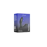 Смарт-вібромасажер простати We-Vibe Vector+ CHARCOAL BLACK, пульт ДК, регульований кут нахилу - Master
