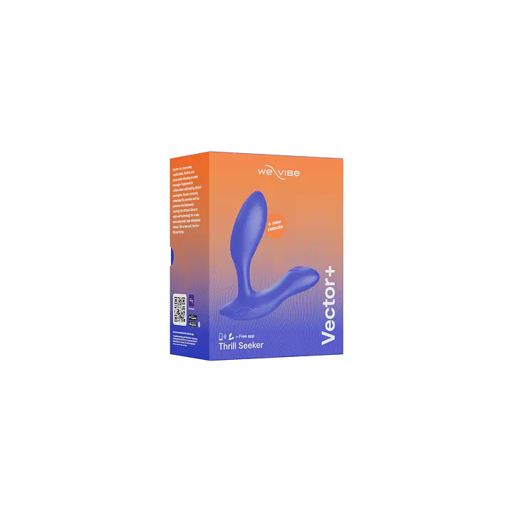 Смарт-вібромасажер простати We-Vibe Vector+ ROYAL BLUE, пульт ДК, регульований кут нахилу - Master