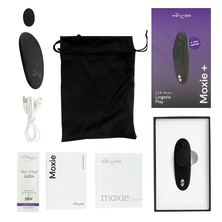 Смарт-вібратор у трусики We-Vibe Moxie+ Satin Black, оновлений пульт ДК - Master