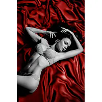 Простирадло з вінілу Fetish Tentation Red 220x200, червоне - Master