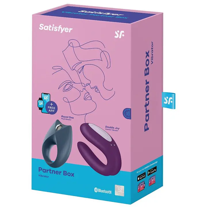 Набір Satisfyer Partner Box 2 (смарт-вібратор для пар Double Joy + віброкільце Royal One) - Master