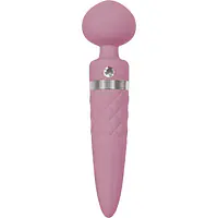 Вібромасажер 2в1 PILLOW TALK - Sultry Pink, класичний масажер і вібратор з ротацією, підігрів - Master