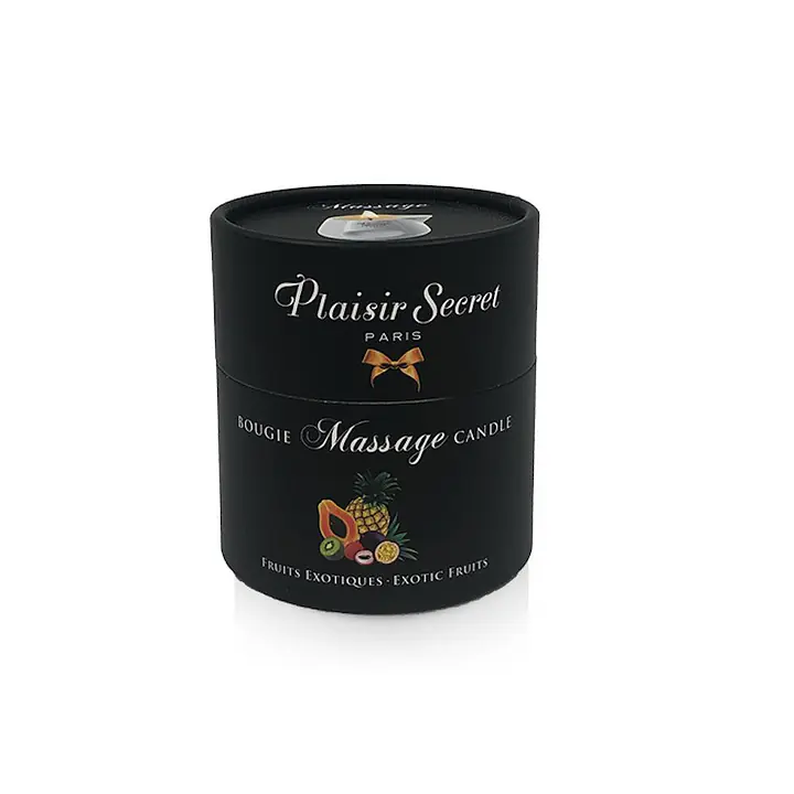 Масажна свічка Plaisirs Secrets Pineapple Mango (80 мл) подарункова упаковка, керамічний посуд - Master