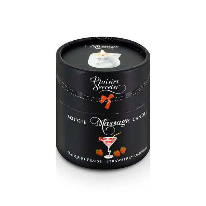 Масажна свічка Plaisirs Secrets Strawberry Daiquiri (80 мл) подарункове паковання, керамічний посуд - Master