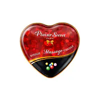 Масажна свічка-серце Plaisirs Secrets Bubble Gum (35 мл) - Master