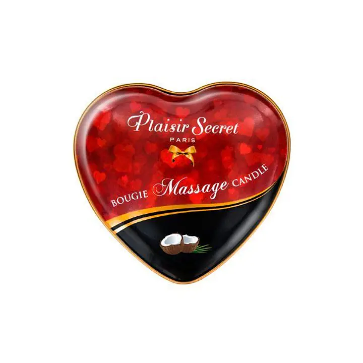 Масажна свічка серце Plaisirs Secrets Coconut (35 мл) - Master