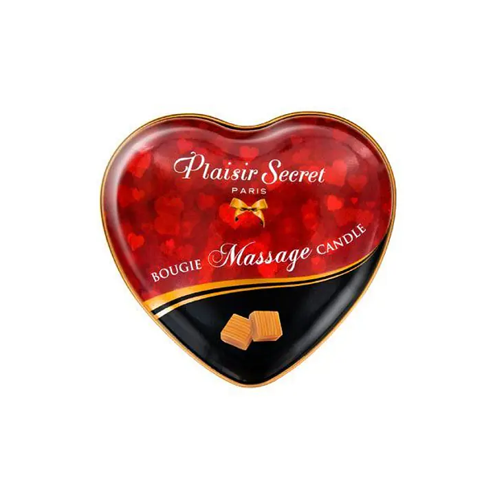 Масажна свічка-серце Plaisirs Secrets Caramel (35 мл) - Master