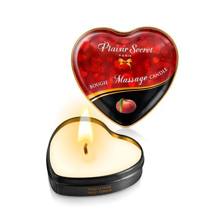 Масажна свічка-серце Plaisirs Secrets Peach (35 мл) - Master