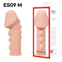 Насадка на член Kokos Extreme Sleeve ES.09 розмір M, потовщуюча, стимулюючий рельєф - Master