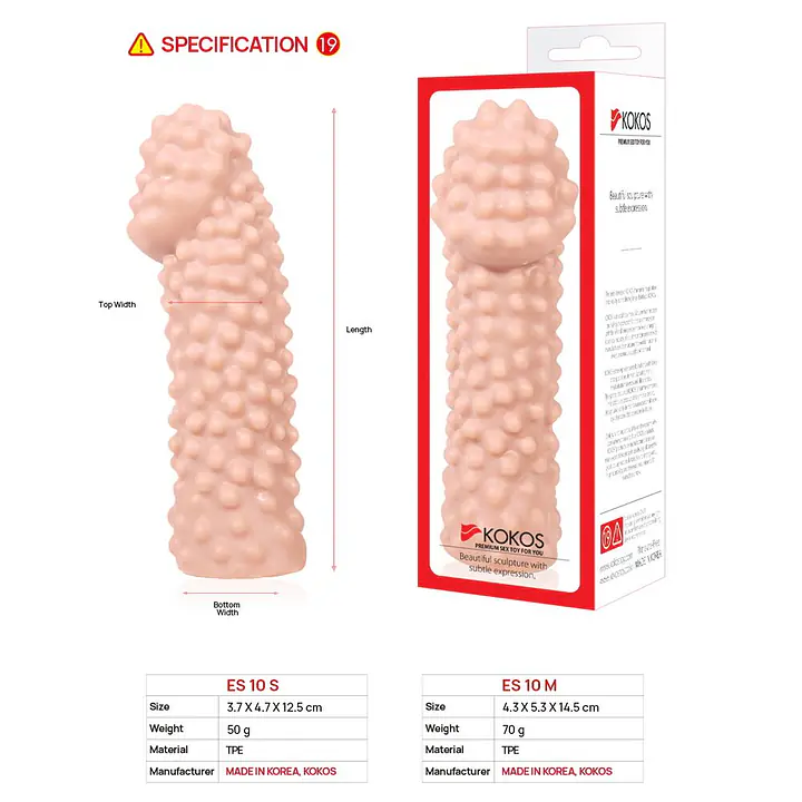 Насадка на член Kokos Extreme Sleeve ES.10 розмір M - Master