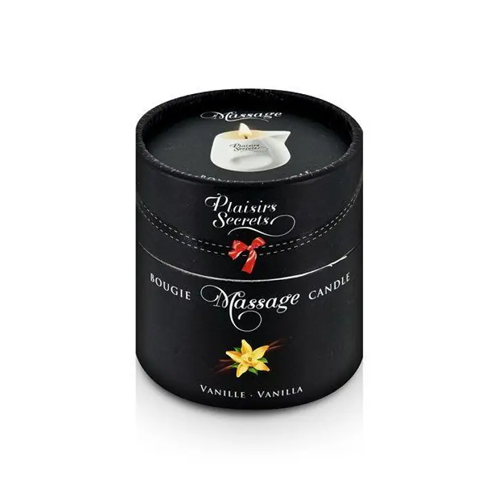 Масажна свічка Plaisirs Secrets Vanilla (80 мл) подарункове паковання, керамічний посуд - Master