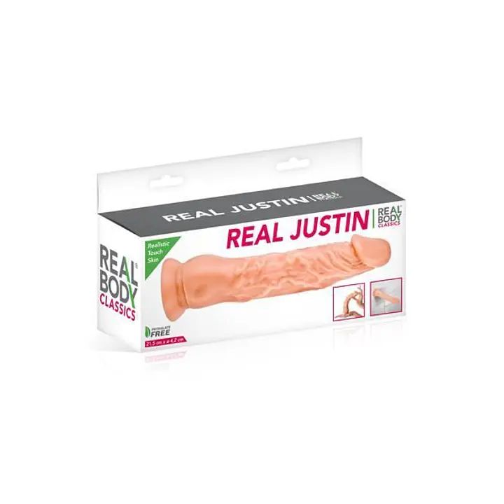 Фалоімітатор Real Body — Real Justin Flesh, TPE, діаметр 4,2 см - Master