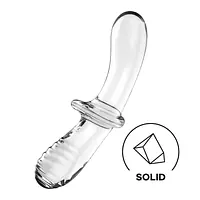 Двосторонній скляний дилдо Satisfyer Double Crystal Transparent, боросилікатне скло, унісекс - Master