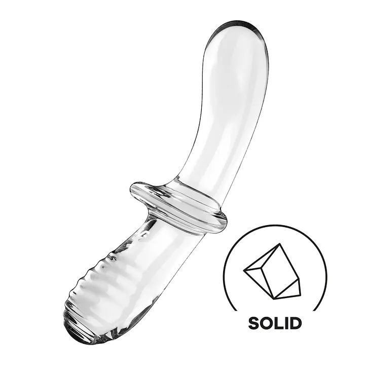 Двосторонній скляний дилдо Satisfyer Double Crystal Transparent, боросилікатне скло, унісекс - Master