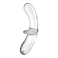 Двосторонній скляний дилдо Satisfyer Double Crystal Transparent, боросилікатне скло, унісекс - Master