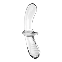Двосторонній скляний дилдо Satisfyer Double Crystal Transparent, боросилікатне скло, унісекс - Master