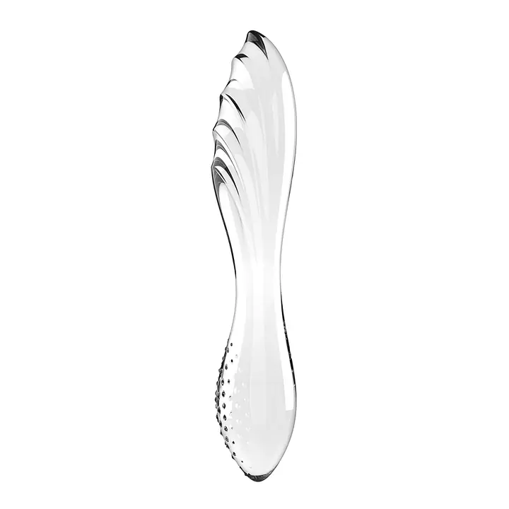Двосторонній скляний дилдо Satisfyer Dazzling Crystal 1 Transparent, дуже міцний, без стопера - Master