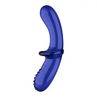 Двосторонній скляний дилдо Satisfyer Double Crystal Light blue, боросилікатне скло, унісекс - Master