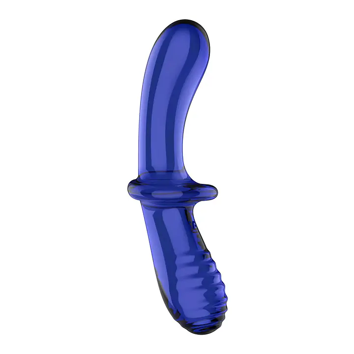 Двосторонній скляний дилдо Satisfyer Double Crystal Light blue, боросилікатне скло, унісекс - Master