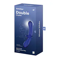 Двосторонній скляний дилдо Satisfyer Double Crystal Light blue, боросилікатне скло, унісекс - Master