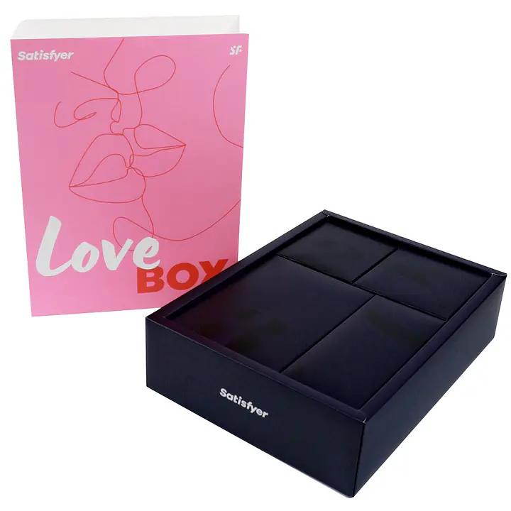 Подарунковий набір Satisfyer Love Box, іграшка для нього та для неї, білизна, мішечок для зберігання - Master