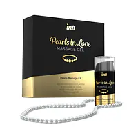 Набір для перлинного масажу Intt Pearls in Love: намисто та силіконовий масажний гель - Master