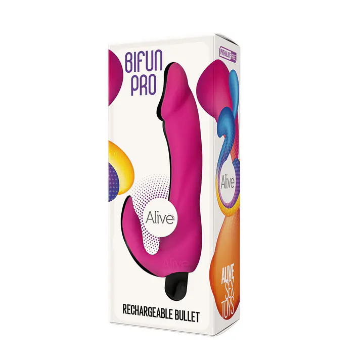 Вібратор вагінально-кліторальний Alive Bifun Pro, Pink, перезаряджуваний - Master
