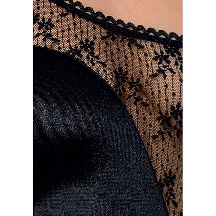 Розпродаж!!! Боді-монокіні з глибоким декольте PETRA BODY black XXL/XXXL — Passion Exclusive - Master