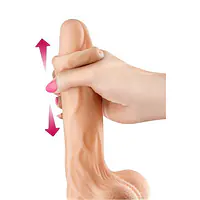 Фалоімітатор із рухомою крайньою плоттю Real Body — Real Max, діаметр 4,3 см, TPE - Master